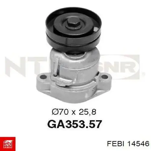 Роликовий модуль натяжителя ремня Febi 14546 цена, от 50.68 USD