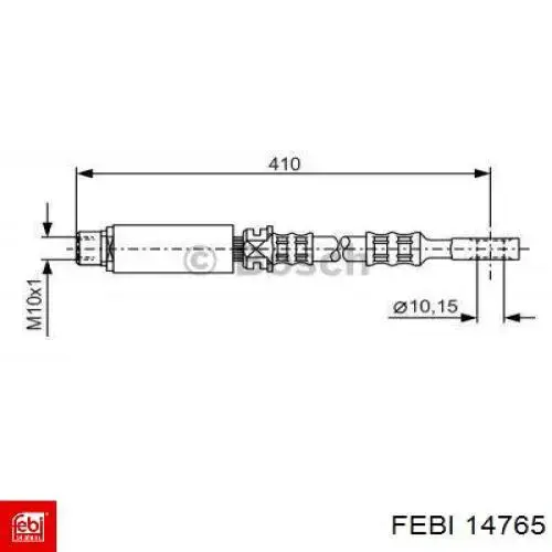 Шланг тормозной передний Febi 14765 цена, от 12.52 USD