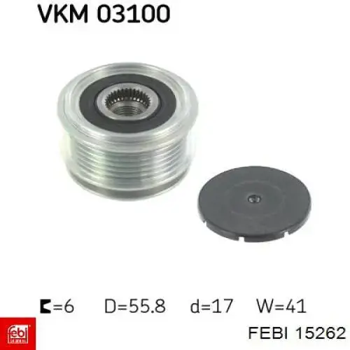 Муфта генератора Febi 15262