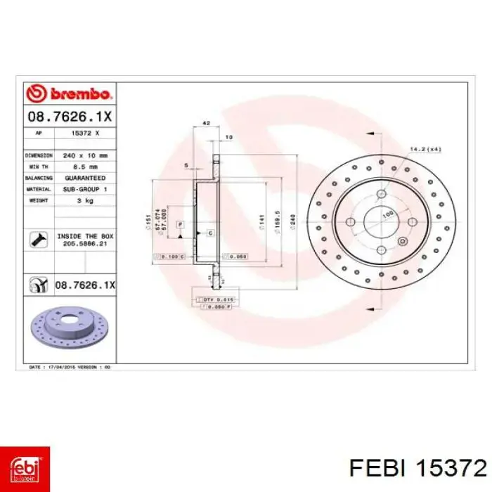 Клапан впускной Mercedes 6160530301