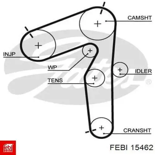 Ручка двери передней наружная правая 15462 Febi