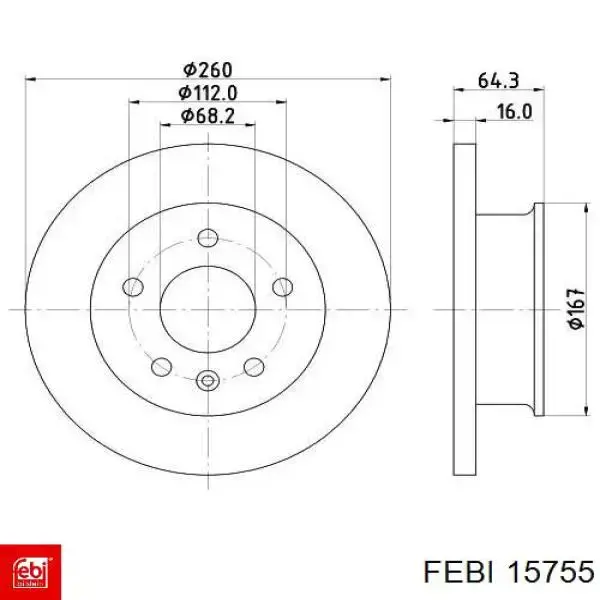 Купить 15755 Febi Наконечник поперечной рулевой тяги