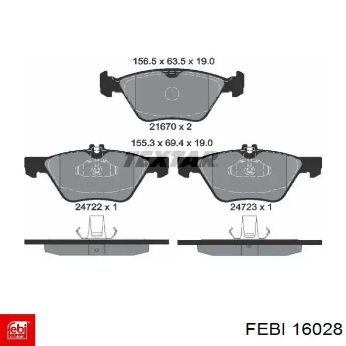 Колодки Febi 16028 цена, от 26.65 USD