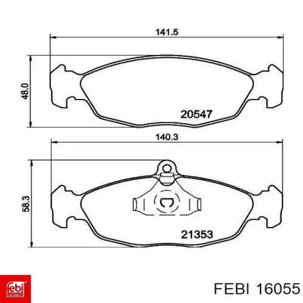 Compre 16055 Febi Sapatas do freio dianteiras de disco