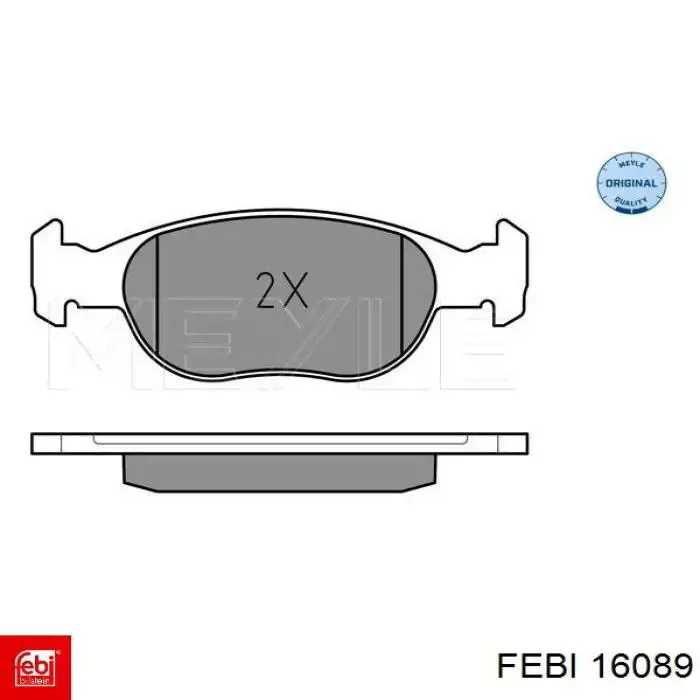 Передние тормозные колодки 16089 Febi