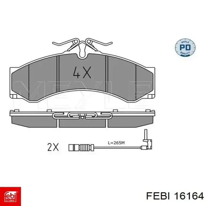Колодки Febi 16164 цена, от 30.45 USD