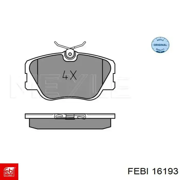 Колодки Febi 16193 цена, от 17.62 USD