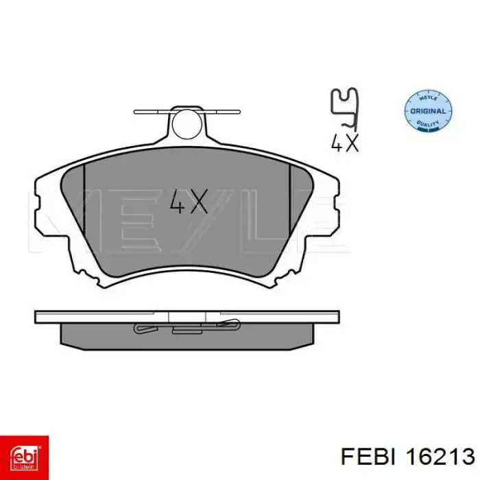 Колодки Febi 16213 цена, от 21.74 USD
