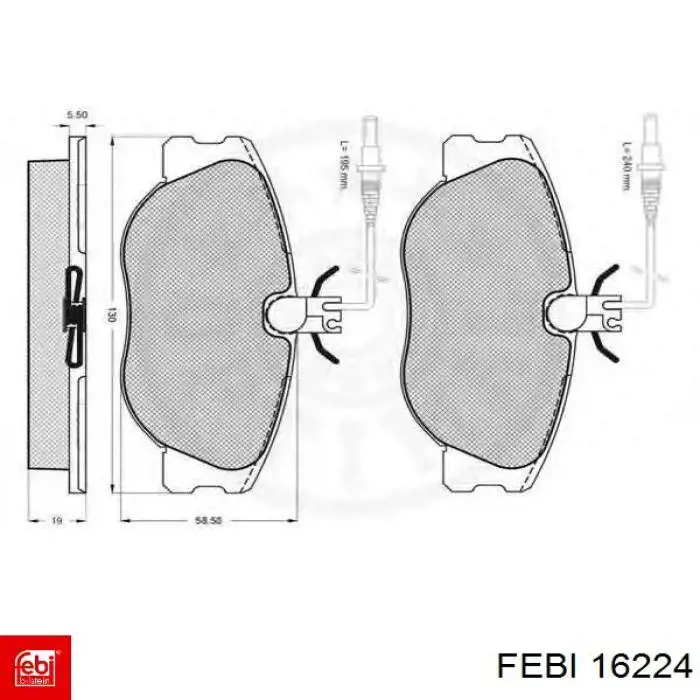 Тормозные колодки Febi 16224