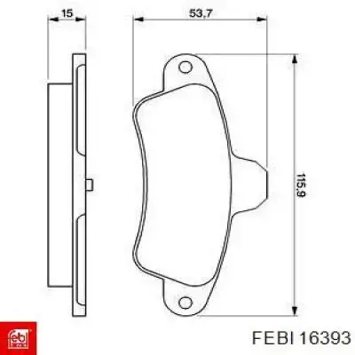 Колодки дисковые  Febi 16393 цена, от 17.95 USD