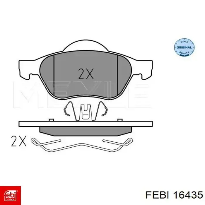 Колодки Febi 16435 цена, от 27.64 USD