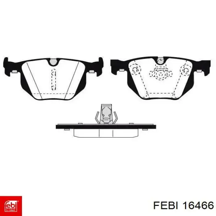 Колодки дисковые  Febi 16466 цена, от 34.84 USD