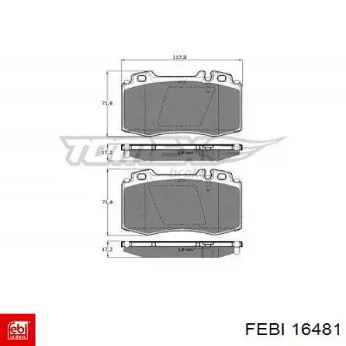 Тормозные колодки Febi 16481