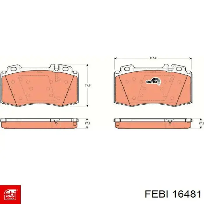 Колодки Febi 16481 цена, от 29.10 USD