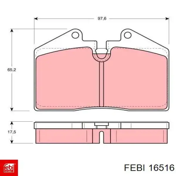 Колодки дисковые  Febi 16516 цена, от 32.02 USD
