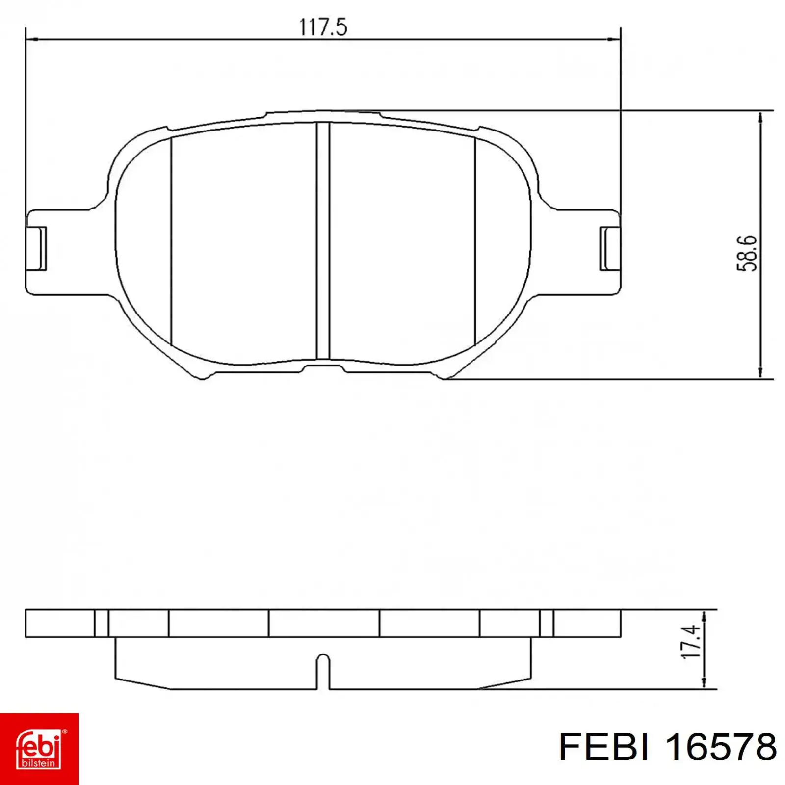 16578 Febi Колодки передние