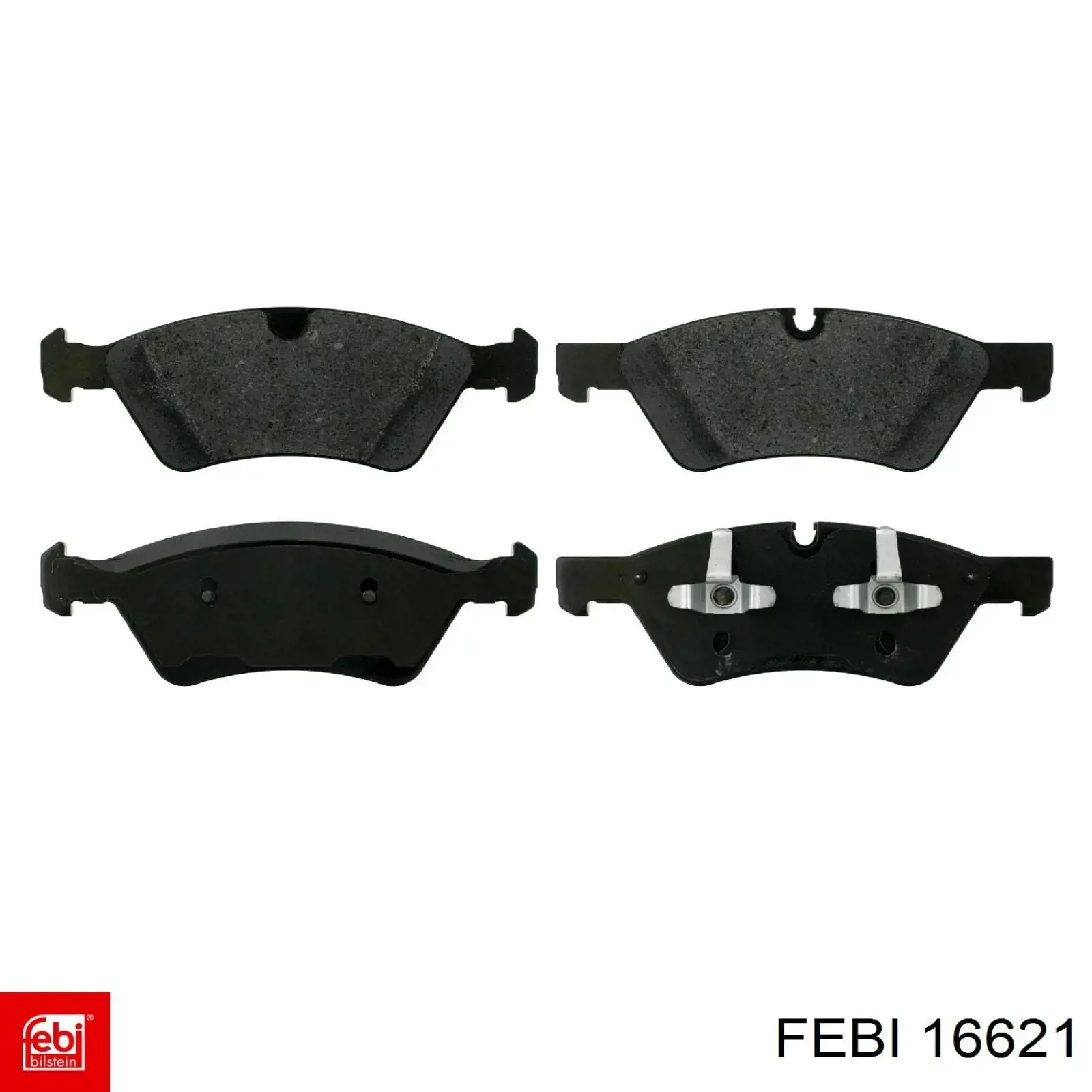 Передние тормозные колодки 16621 Febi
