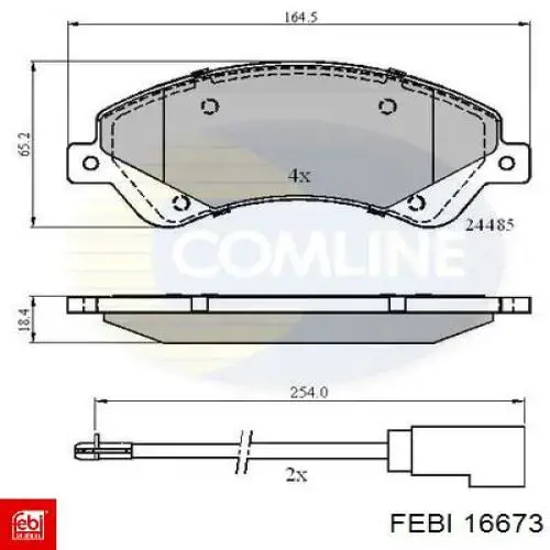 Колодки Febi 16673 цена, от 31.43 USD