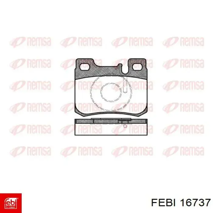 Колодки дисковые  Febi 16737 цена, от 12.06 USD