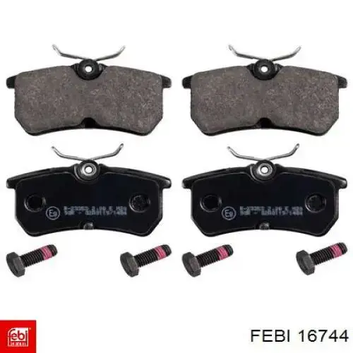 Задние тормозные колодки 16744 Febi