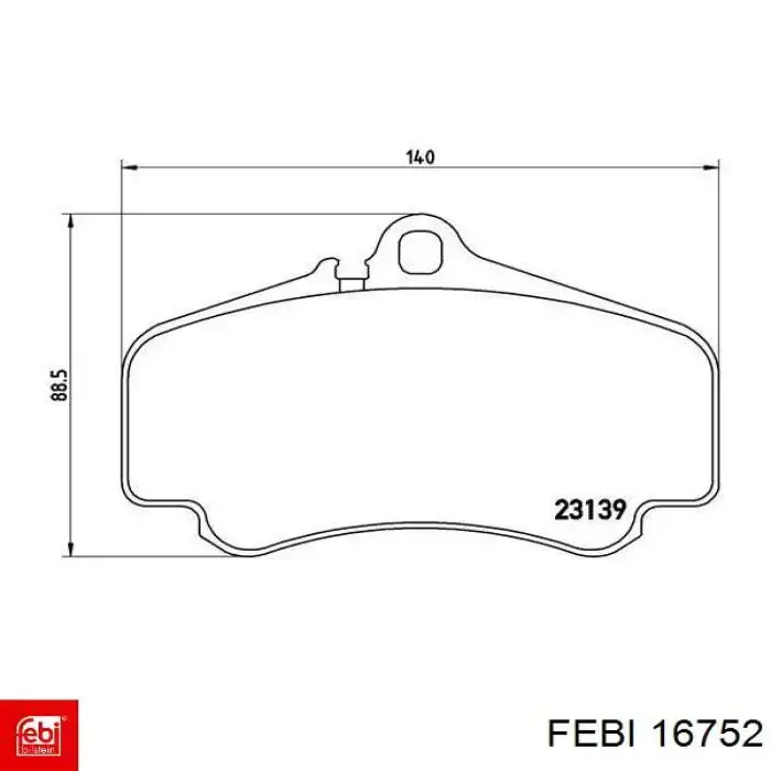 Купить 16752 Febi Колодки тормозные