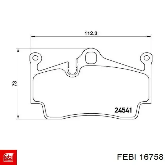 Задние тормозные колодки 16758 Febi