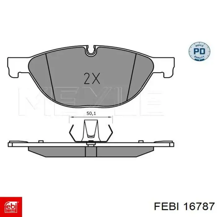 Pastillas de freno delanteras 16787 Febi
