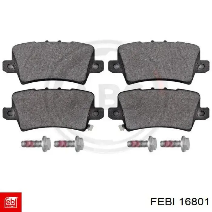 Купить 16801 Febi Колодки тормозные задние, дисковые