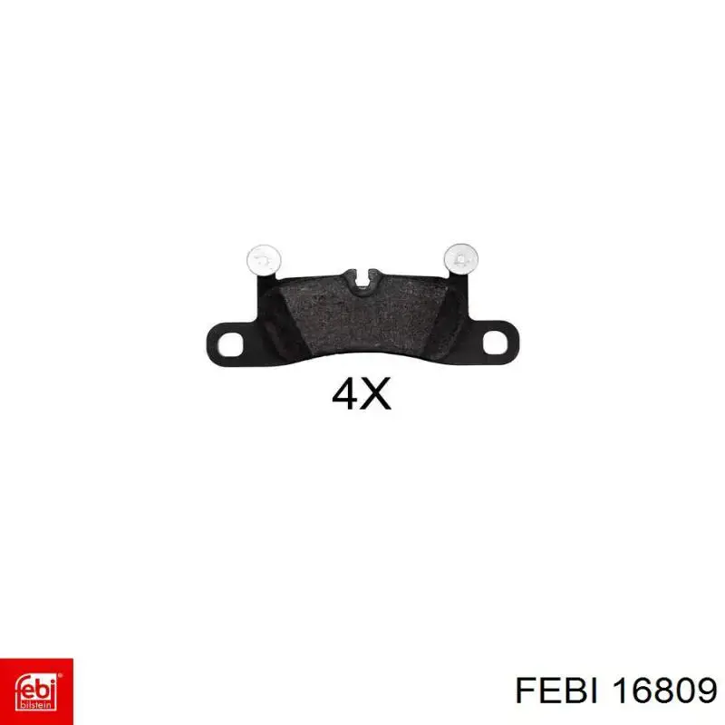 Купить 16809 Febi Колодки тормозные задние, дисковые