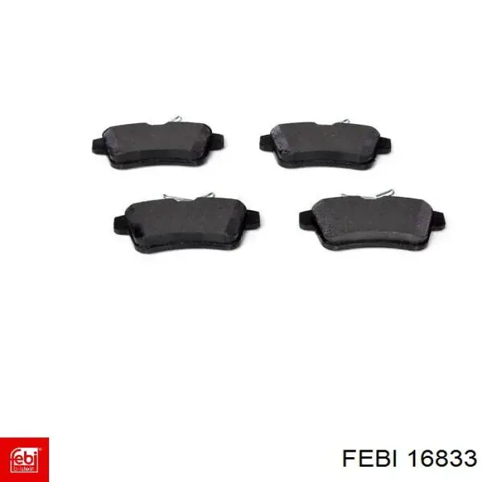 Задние тормозные колодки 16833 Febi