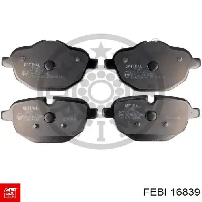 Колодки дисковые  Febi 16839 цена, от 66.93 USD