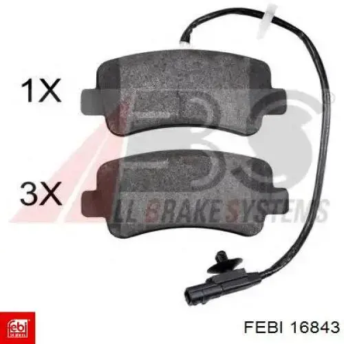 Колодки дисковые  Febi 16843 цена, от 30.78 USD