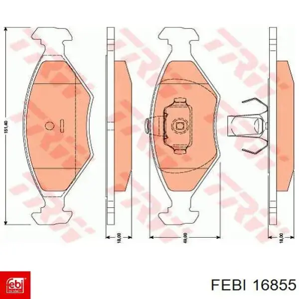 Колодки Febi 16855 цена, от 18.62 USD