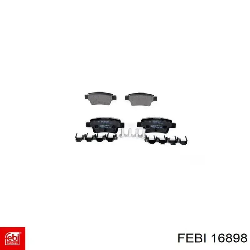 Купить 16898 Febi Колодки тормозные задние, дисковые