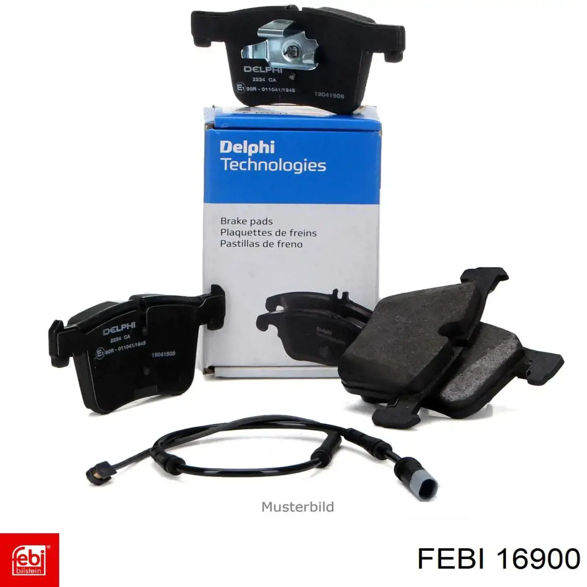 Передние тормозные колодки 16900 Febi