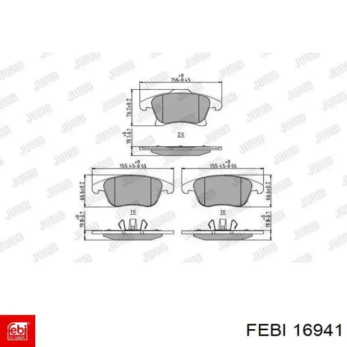 Колодки Febi 16941 цена, от 42.34 USD