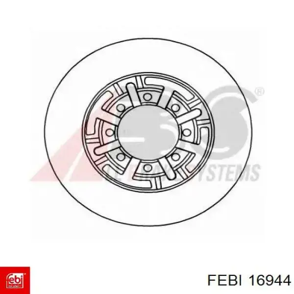 Передние тормозные колодки 16944 Febi