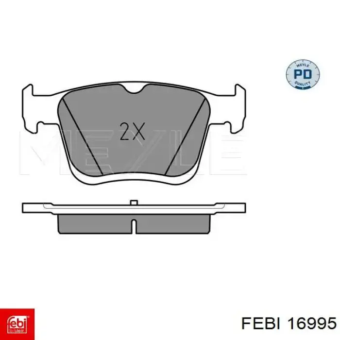 Колодки дисковые  Febi 16995 цена, от 23.34 USD