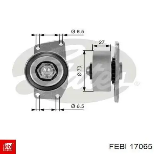Натяжной ролик Febi 17065 цена, от 51.30 USD