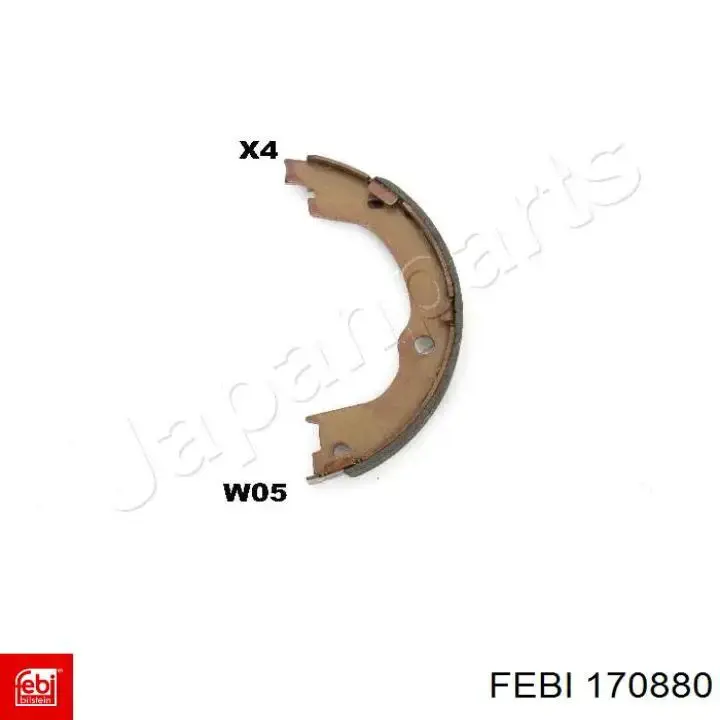 Тормозные колодки стояночного тормоза Febi 170880 цена, от 22.35 USD