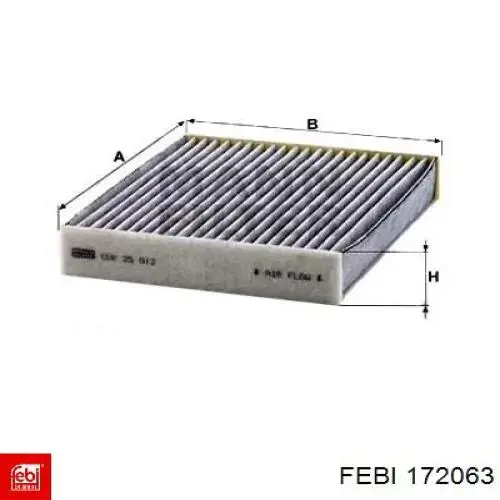 Фильтр воздушный отопителя Febi 172063 цена, от 9.45 USD
