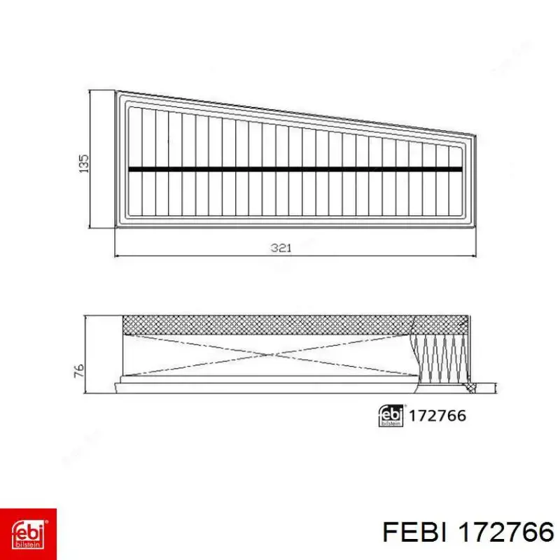 Фильтр воздушный FEBI 172766