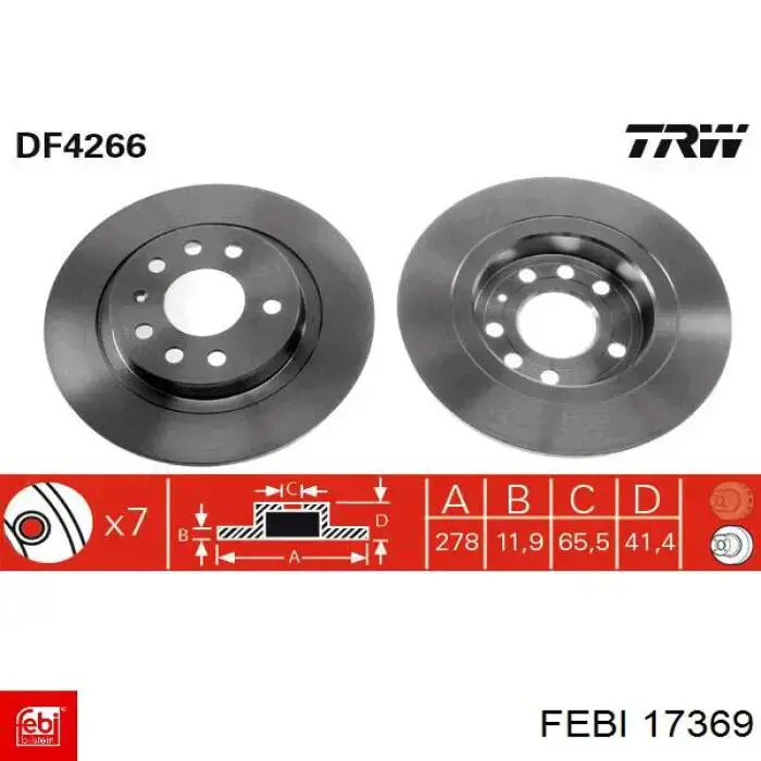 Передний тормозной диск SBP 02IV017