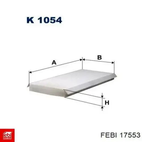 Фильтр салона 17553 Febi