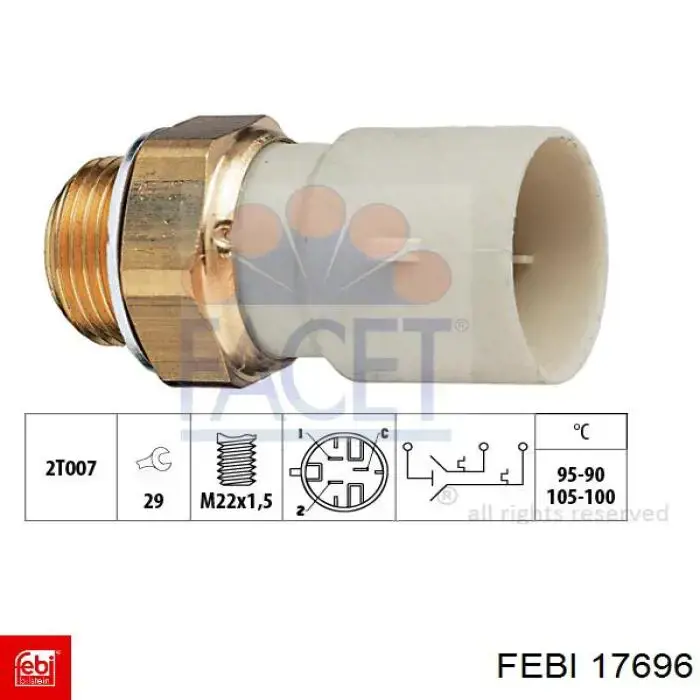Датчик температуры радиатора Febi 17696 цена, от 10.83 USD