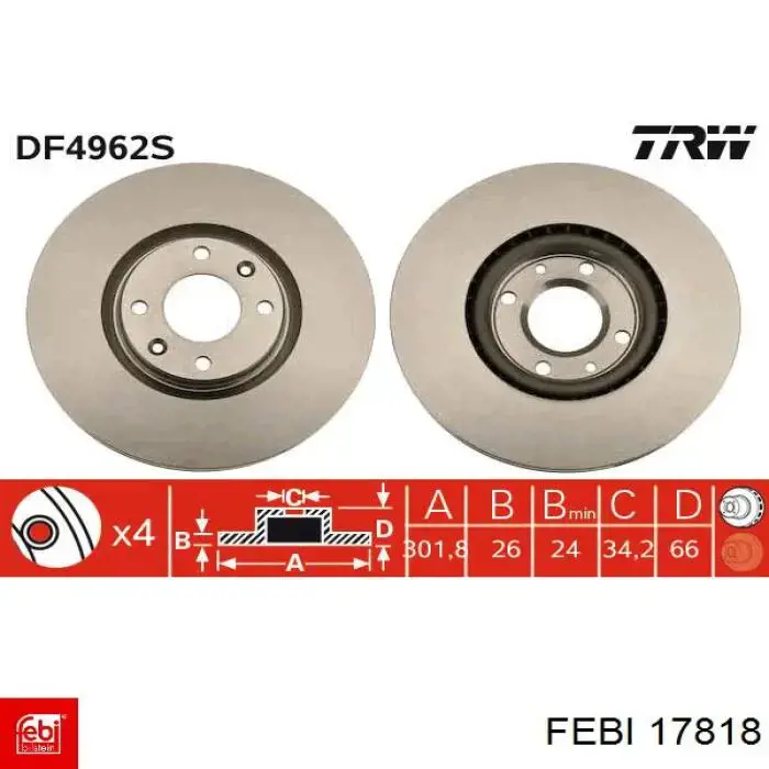 Болт колесный  Febi 17818 цена, от 2.87 USD