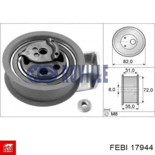 Ролик ГРМ 17944 Febi