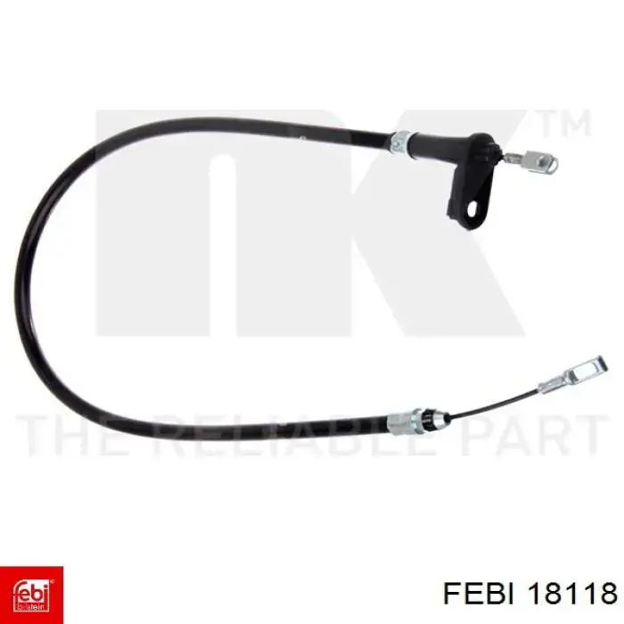 Трос стояночного тормоза задний правый Febi 18118 цена, от 11.98 USD