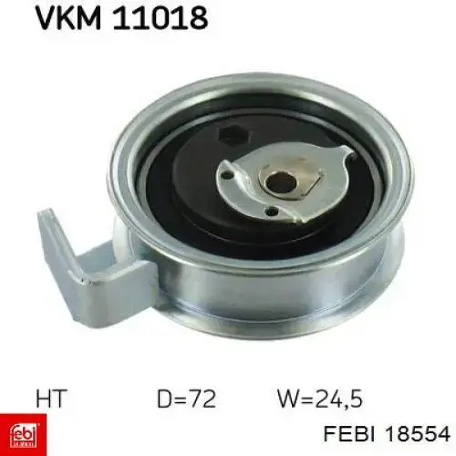 Ролик натяжителя ремня газораспределения Febi 18554 цена, от 40.46 USD