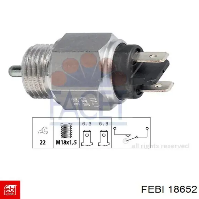 Включатель фонарей заднего хода Febi 18652 цена, от 2.90 USD